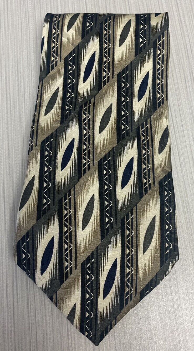 L’Homme Men's 100% Silk Multicolor Tie Good Condition